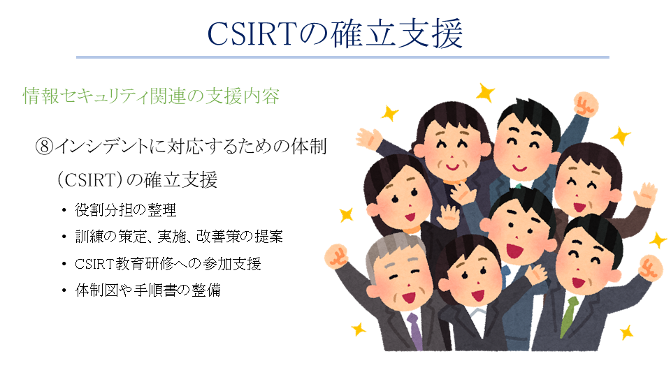 インシデントに対応するための体制（CSIRT）の確立支援